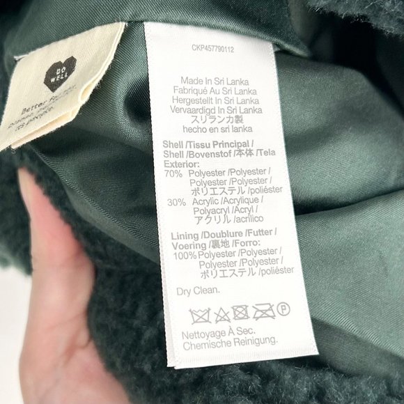 NWT Madewell (Re)sourced Sherpa Teddy Coat Large - Picture 9 of 9